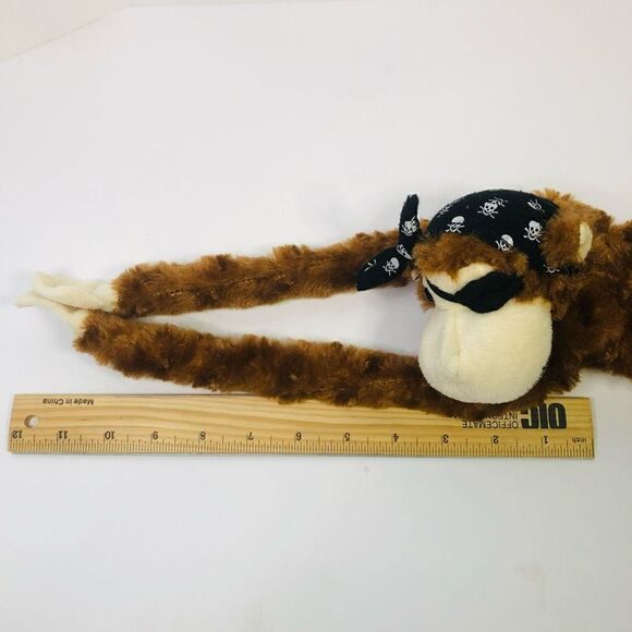 2003 koskash monkey pirate hanging attachable hands plush brown - Picture 7 of 8